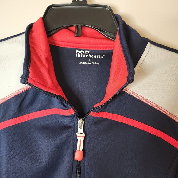 Three Hearts Jacket Womens sz Large Red White Blue Patriotic Y2K Retro - Picture 3 of 12